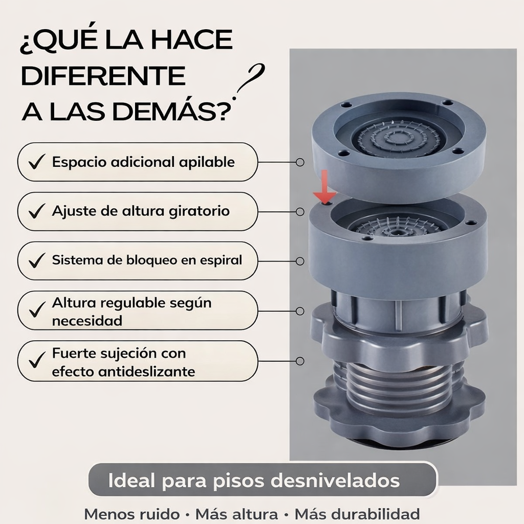 SuportPRO® Elevador Nivelador Universal con Base Antideslizante